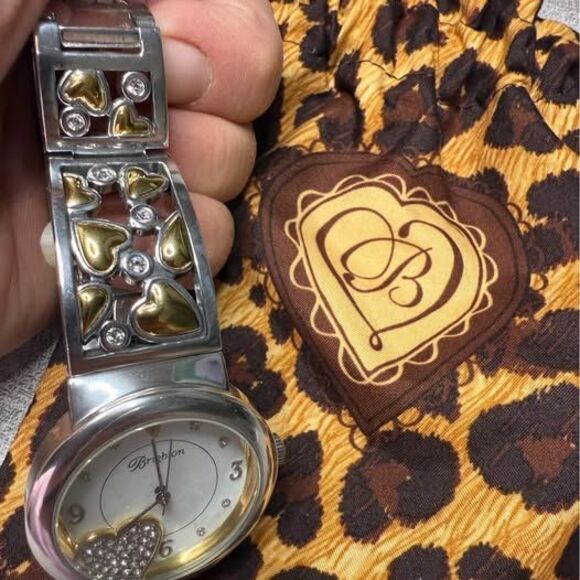 Brighton Hearts Two Tone Crystals Watch